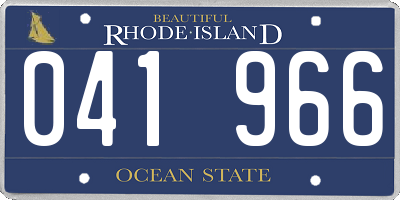 RI license plate 041966