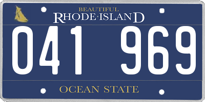 RI license plate 041969