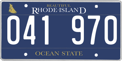 RI license plate 041970
