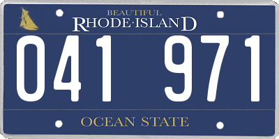 RI license plate 041971