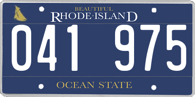 RI license plate 041975