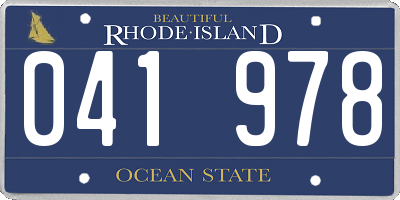 RI license plate 041978