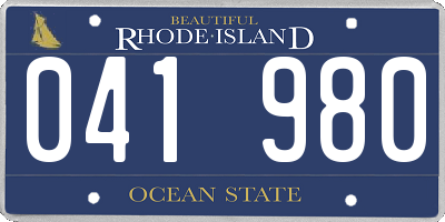 RI license plate 041980