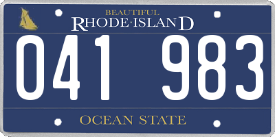 RI license plate 041983