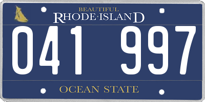 RI license plate 041997