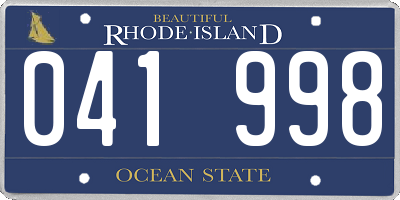 RI license plate 041998