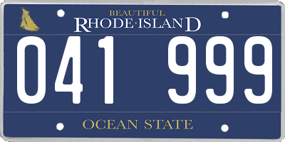 RI license plate 041999