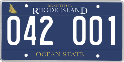 RI license plate 042001