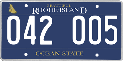 RI license plate 042005