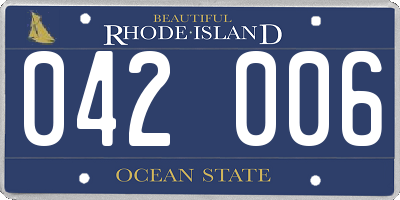 RI license plate 042006