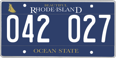 RI license plate 042027