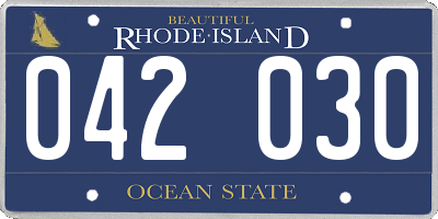 RI license plate 042030