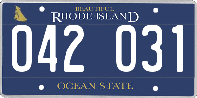 RI license plate 042031