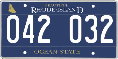 RI license plate 042032