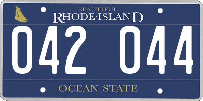 RI license plate 042044