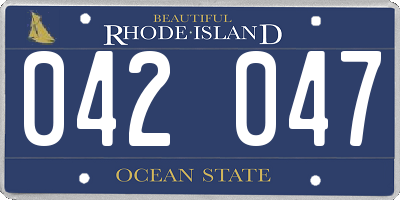 RI license plate 042047