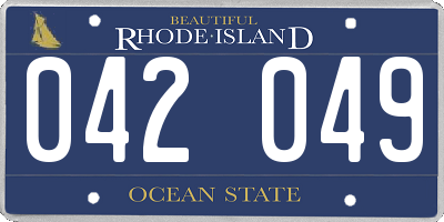 RI license plate 042049