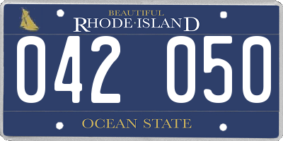 RI license plate 042050