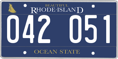 RI license plate 042051