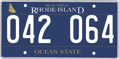 RI license plate 042064