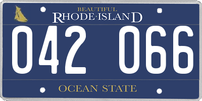 RI license plate 042066