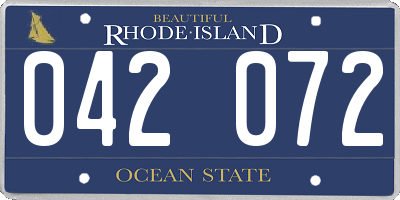RI license plate 042072