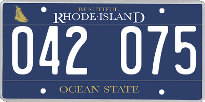 RI license plate 042075