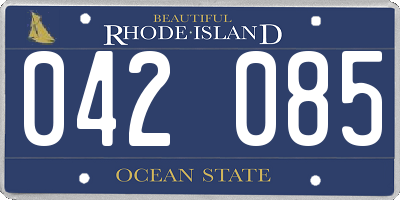 RI license plate 042085