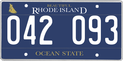 RI license plate 042093