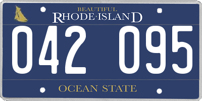 RI license plate 042095