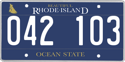 RI license plate 042103