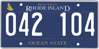 RI license plate 042104