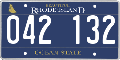 RI license plate 042132