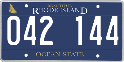 RI license plate 042144