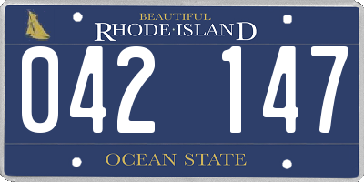 RI license plate 042147