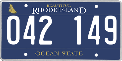 RI license plate 042149