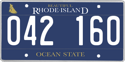 RI license plate 042160