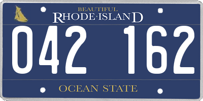 RI license plate 042162