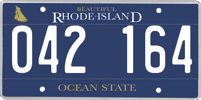 RI license plate 042164