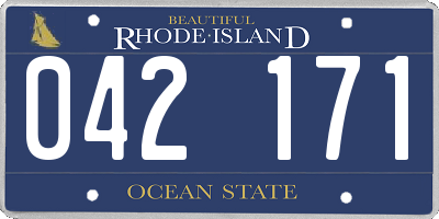 RI license plate 042171