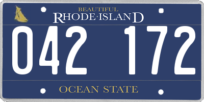 RI license plate 042172