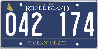 RI license plate 042174