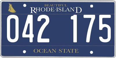 RI license plate 042175