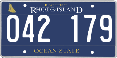 RI license plate 042179