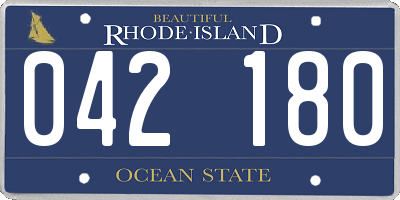 RI license plate 042180