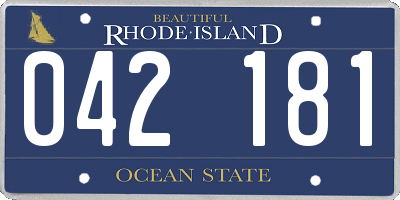 RI license plate 042181