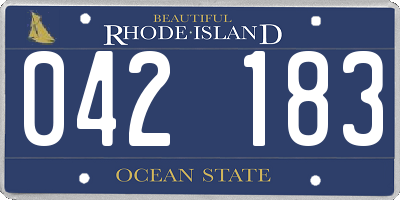 RI license plate 042183