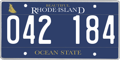 RI license plate 042184