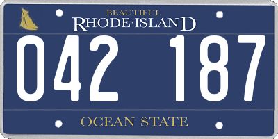 RI license plate 042187
