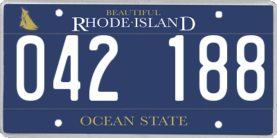 RI license plate 042188